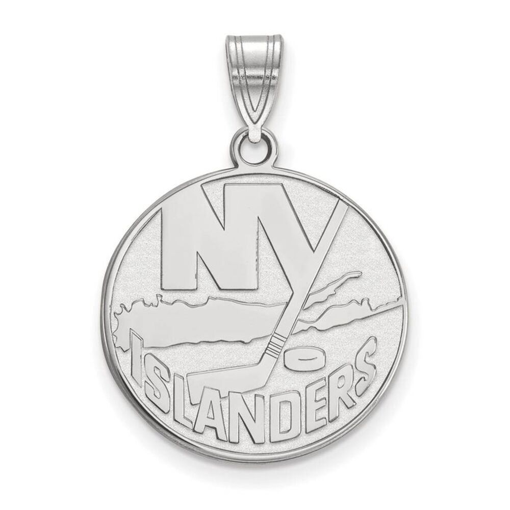 Sterling Silver NHL New York Islanders LG Disc Pendant
